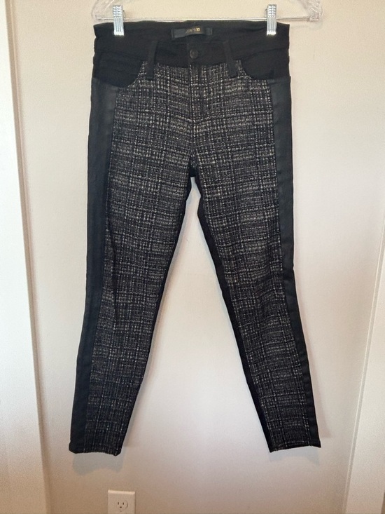 Joe's Jeans Denim - Joe's Jeans Black and White Tweed-Front Skinny Pants